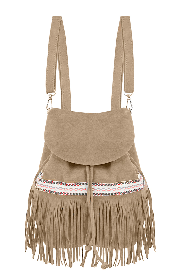Backpack Fringe Taupe Aztec – shoparchief
