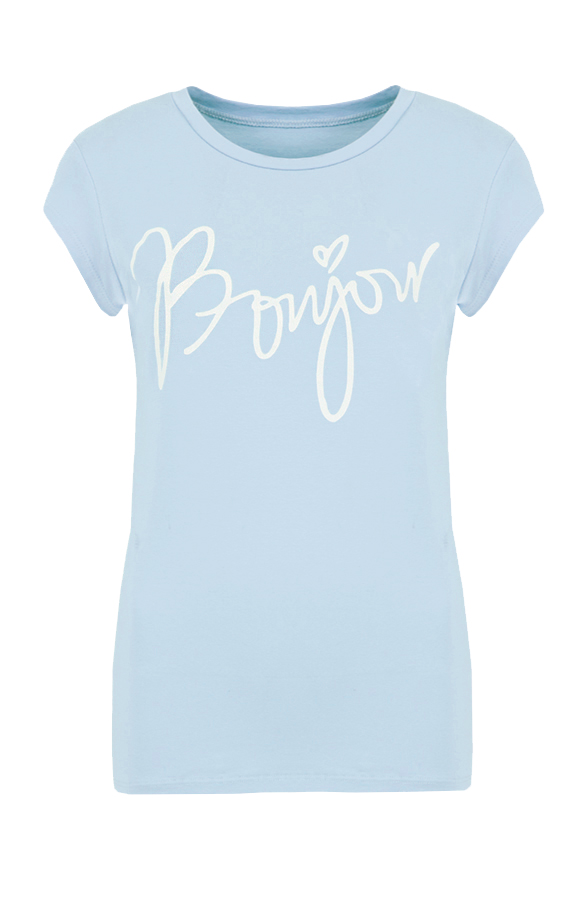 Bonjour It Shirt Blue – shoparchief