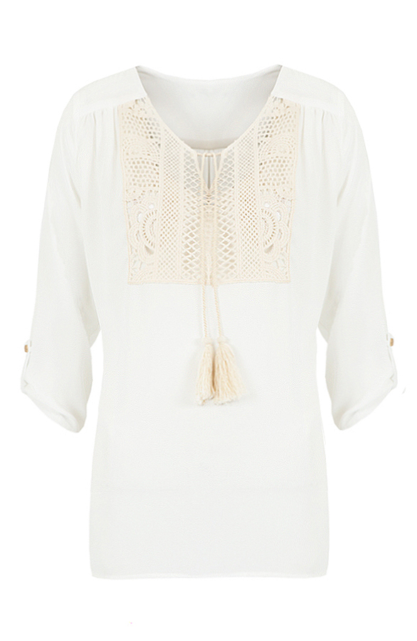 Ibiza Crochet Blouse White – shoparchief