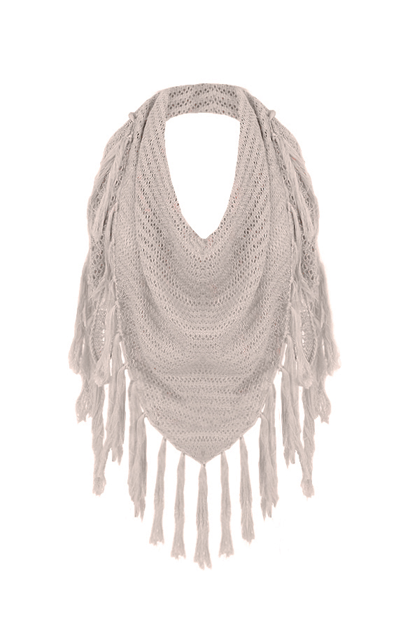 Summer Fringe Sjaal Soft Taupe – shoparchief