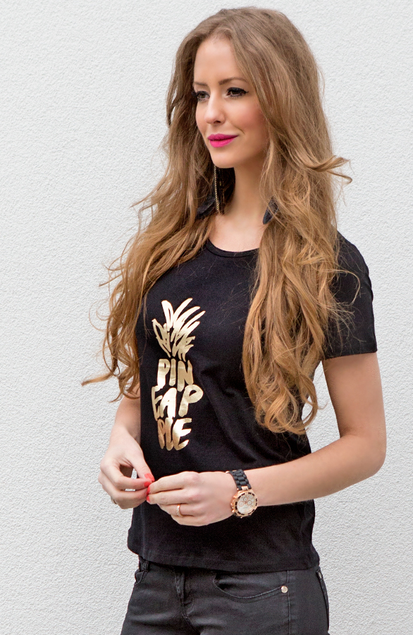 Pineapple It Shirt 2.0 Black – shoparchief, foto 3