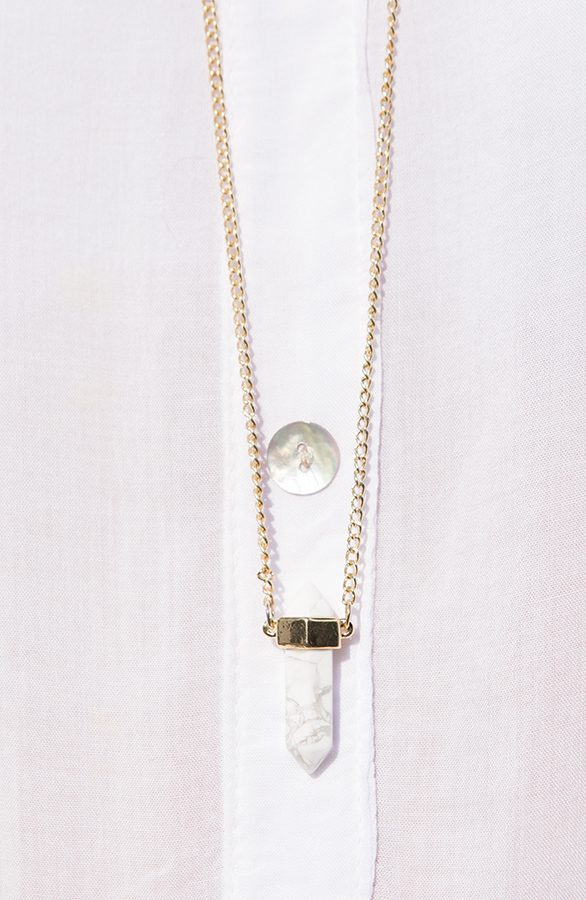 Marble Stone Ketting White – shoparchief, foto 4