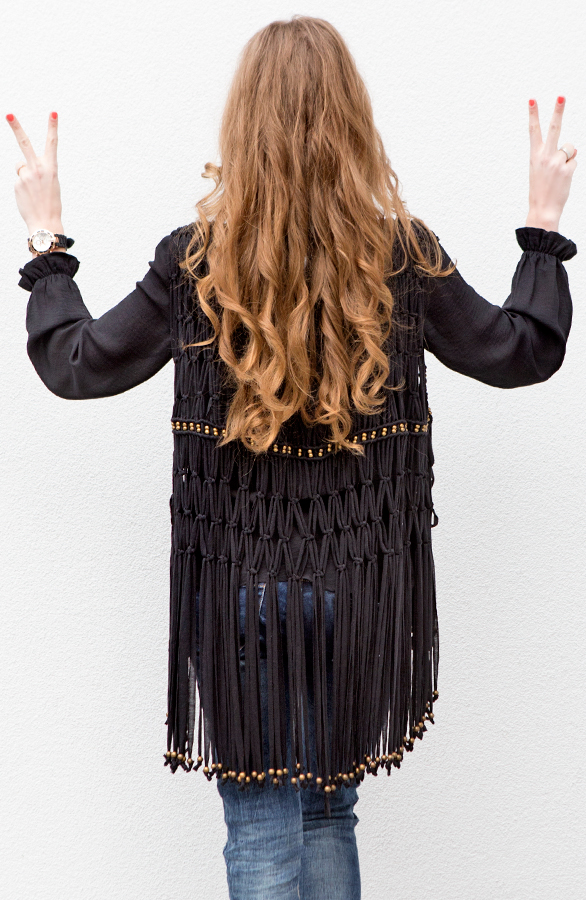Fringe Ibiza Gilet Black – shoparchief, foto 2