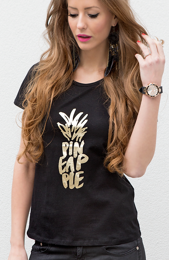 Pineapple It Shirt 2.0 Black – shoparchief, foto 5