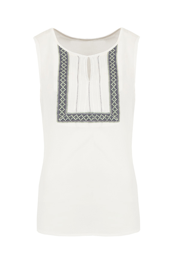 Aztec Square Top White – shoparchief