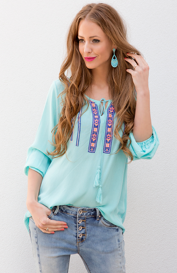 Indian Sweetness Oorbellen Mint – shoparchief, foto 7