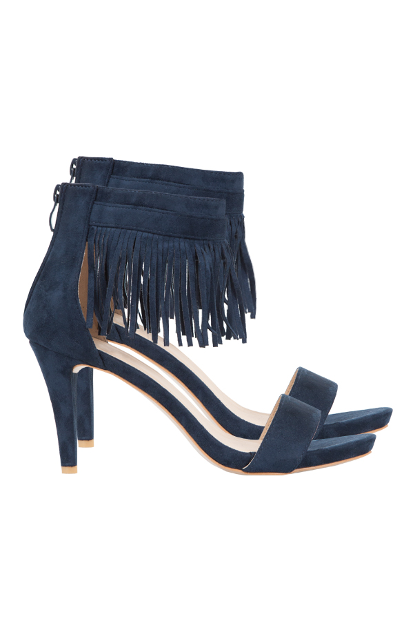 Fringe Heels Navy – shoparchief