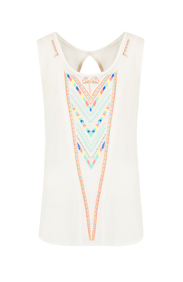 Neon Print Top White – shoparchief