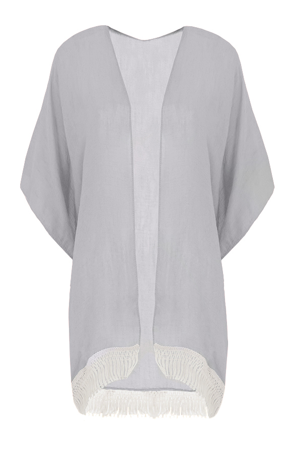 See Through Poncho Grey – shoparchief
