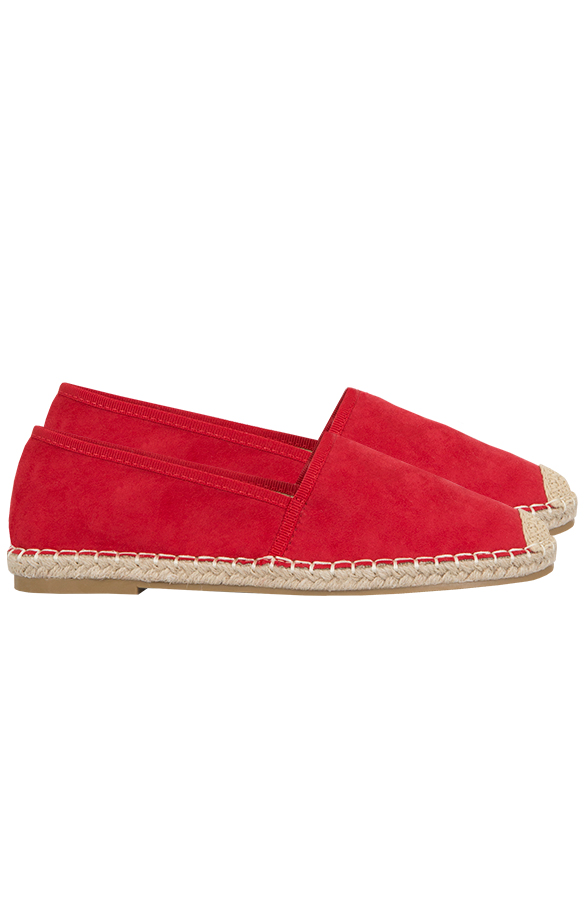 Suede Espadrilles Fierce Red – shoparchief
