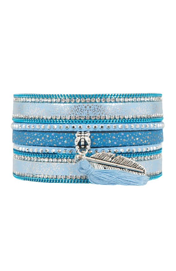 Wrap Bracelet Strass Blue – shoparchief