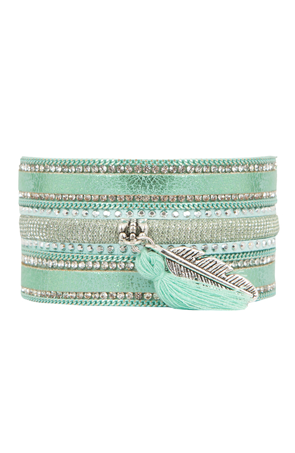 Wrap Bracelet Strass Mint – shoparchief