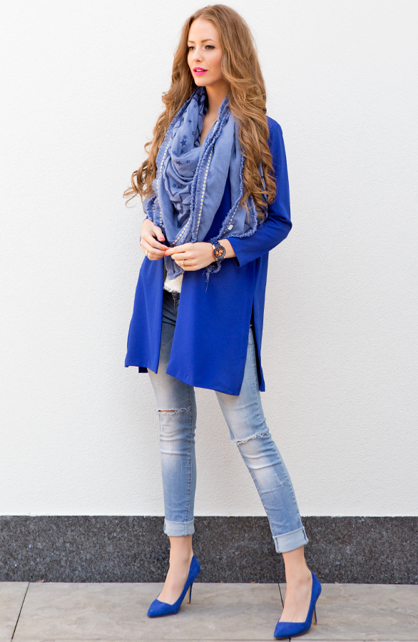 Long Blazer Kobalt – shoparchief, foto 6