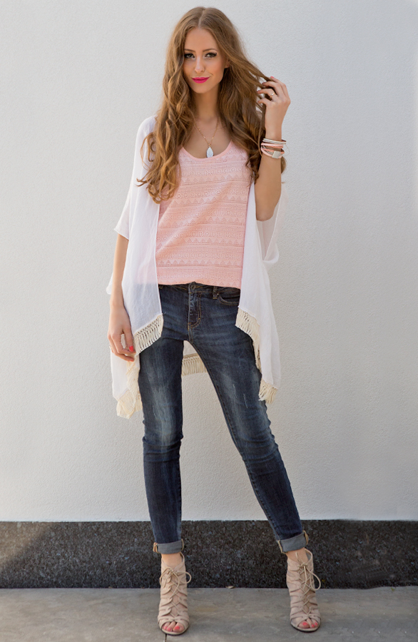 See Through Poncho White – shoparchief, foto 5