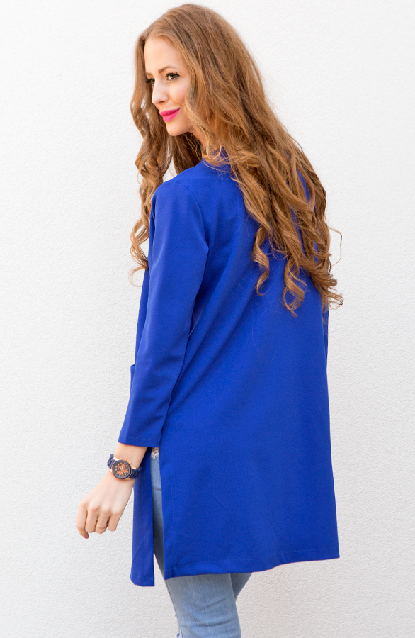 Long Blazer Kobalt – shoparchief, foto 5