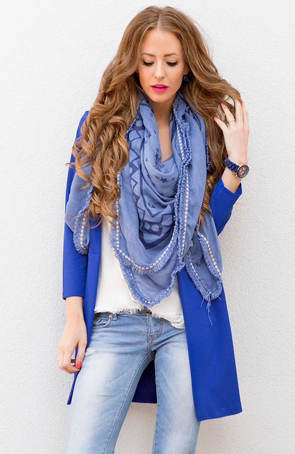Long Blazer Kobalt – shoparchief, foto 4