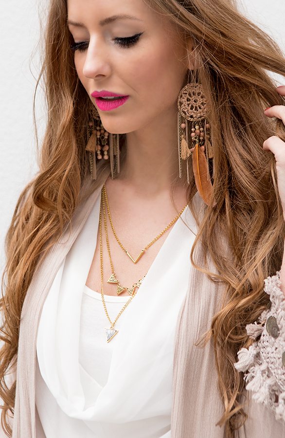 Layered Marble Necklace Gold – shoparchief, foto 5