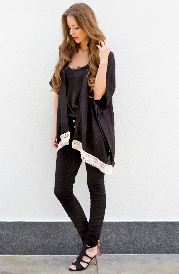 See Through Poncho Black – shoparchief, foto 3