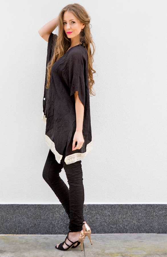 See Through Poncho Black – shoparchief, foto 5