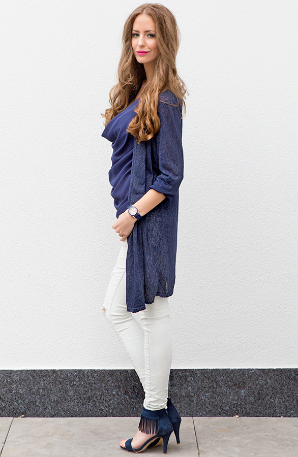 Long Cardigan Lover Navy – shoparchief, foto 6
