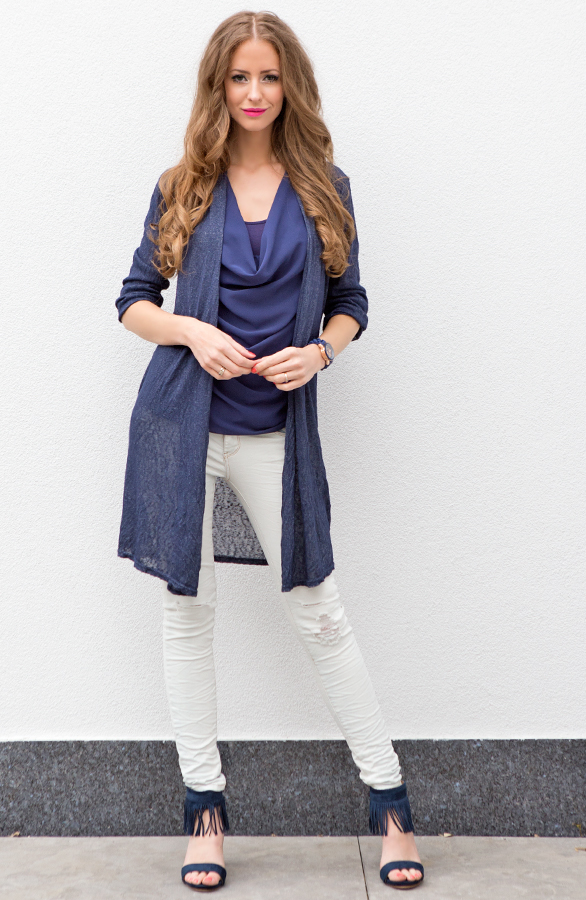 Long Cardigan Lover Navy – shoparchief, foto 2