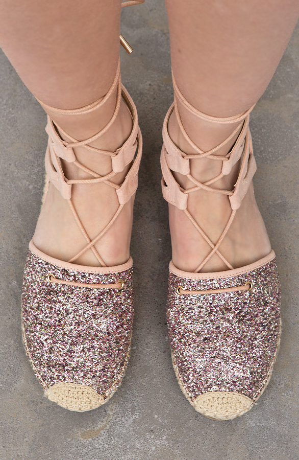 Lace Espadrilles Sparkle Pink – shoparchief, foto 3