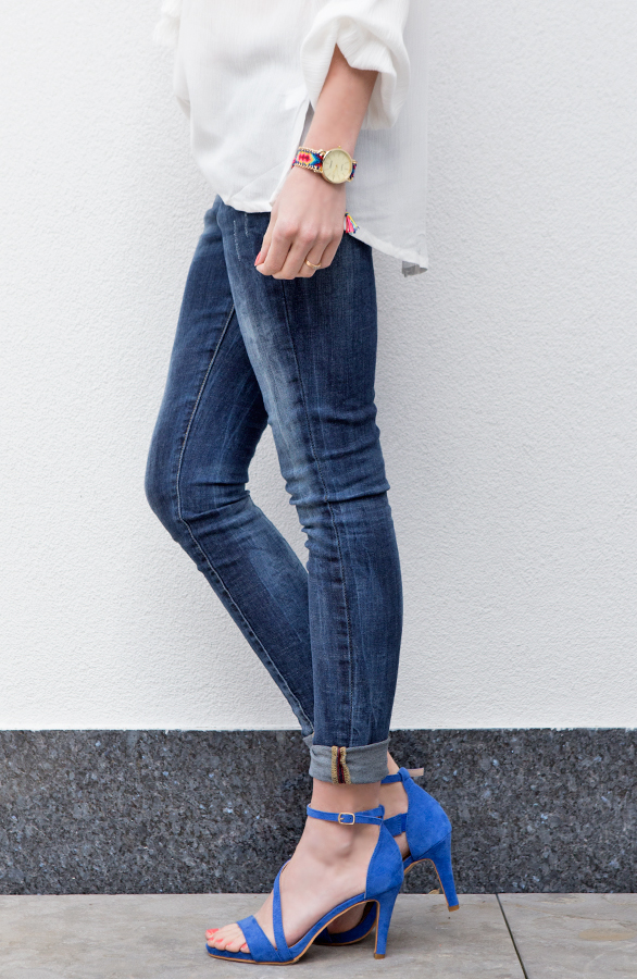 Dark Denim Scratch Jeans – shoparchief, foto 5