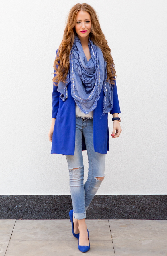 Long Blazer Kobalt – shoparchief, foto 2