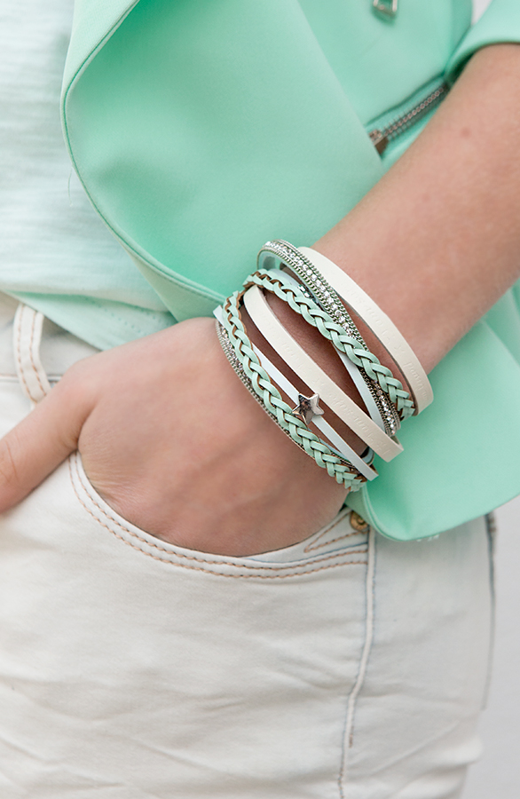 Double Wrap Bracelet Mint – shoparchief, foto 2