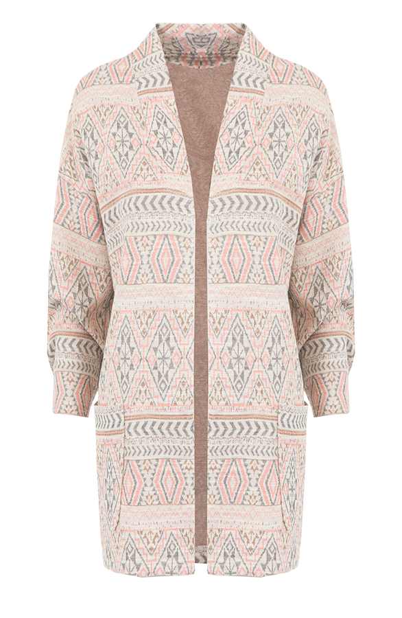 Aztec Cotton Peach Cardigan – shoparchief
