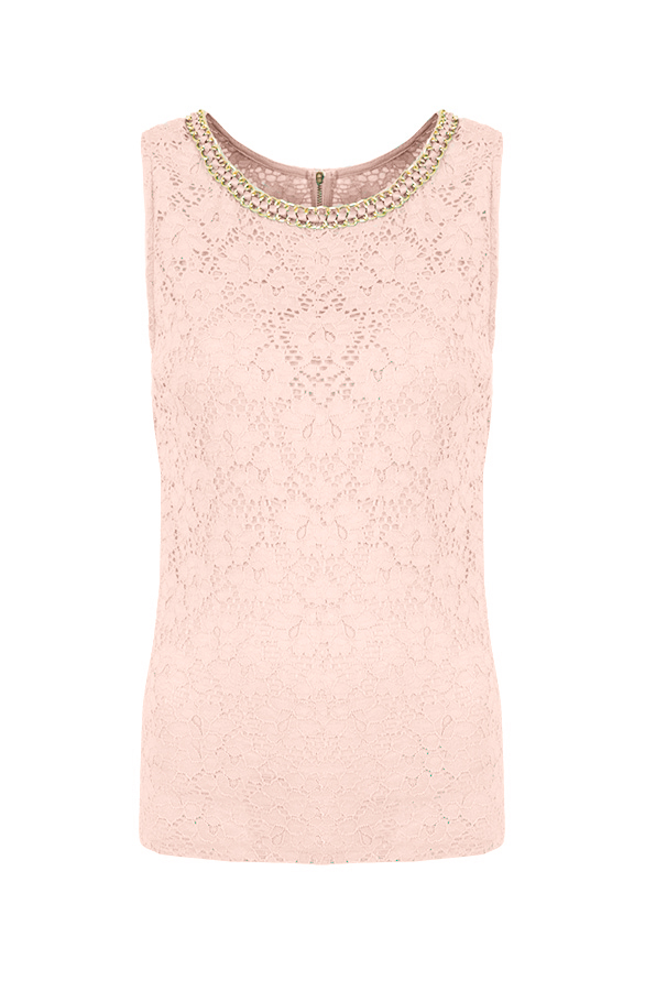 Chain Lace Top Pink – shoparchief
