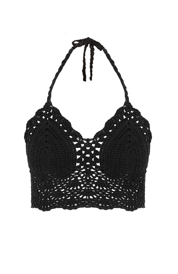 Crochet Top Black – shoparchief
