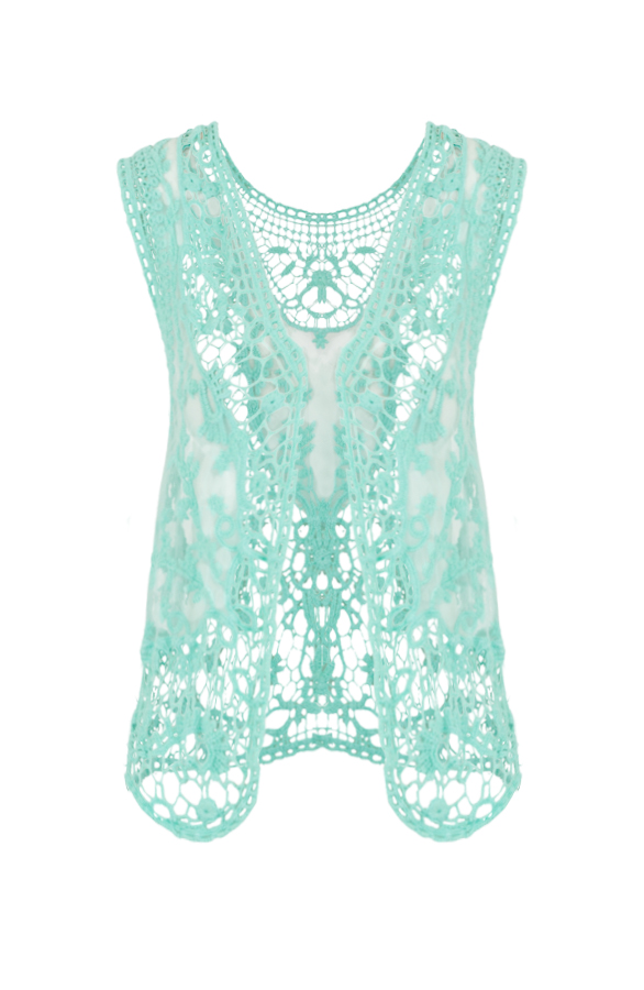 Lace Gilet Mint – shoparchief
