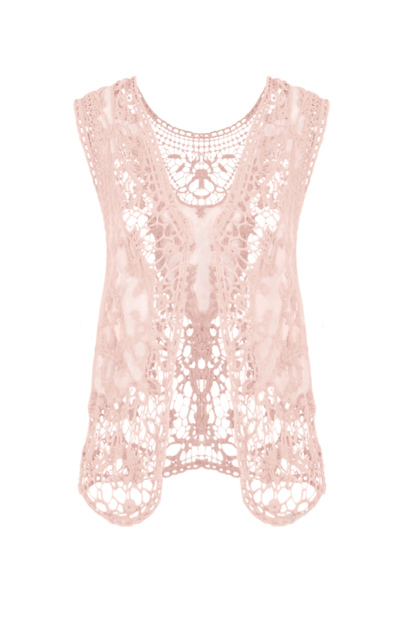 Lace Gilet Pink – shoparchief
