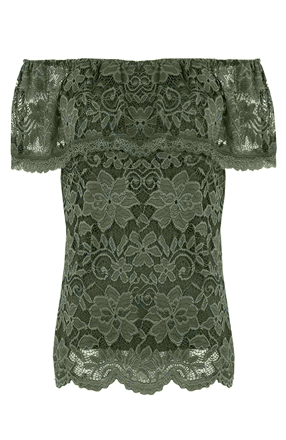 Lace Lady Top Army – shoparchief