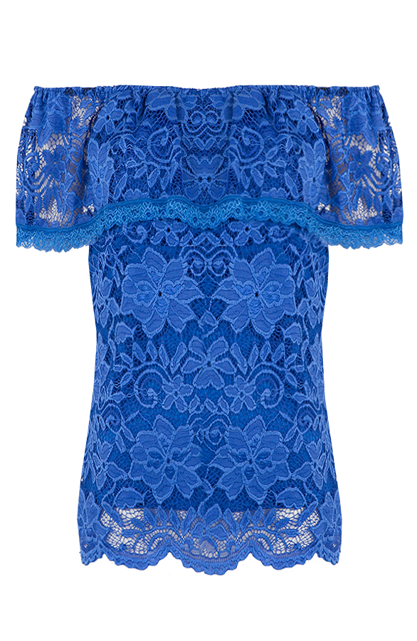 Lace Lady Top Kobalt – shoparchief