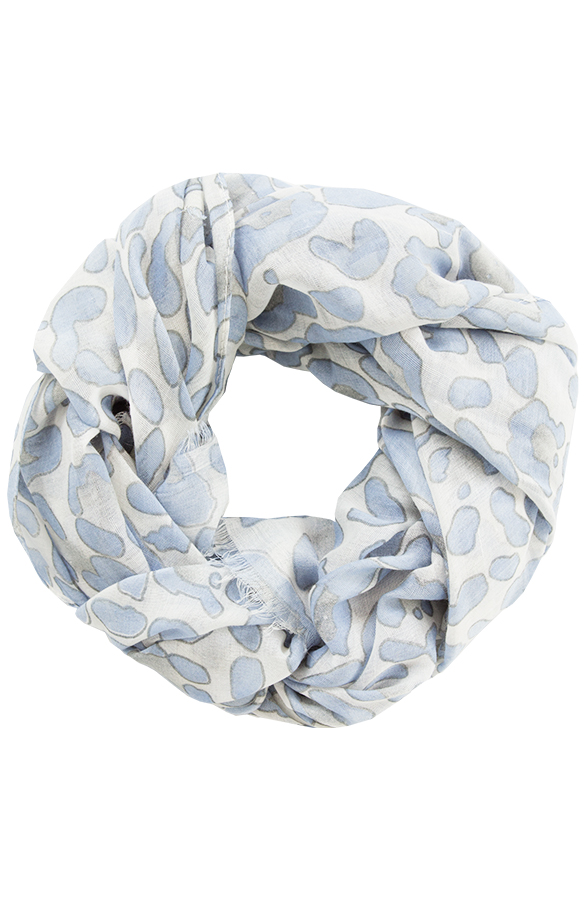 Leopard Sjaal Light Blue – shoparchief