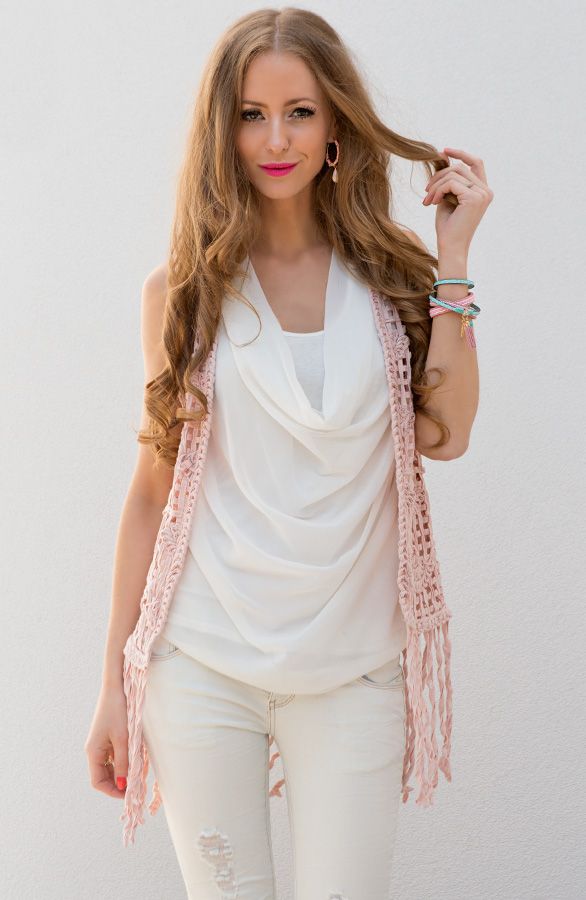 Crochet Gilet Pink – shoparchief, foto 6