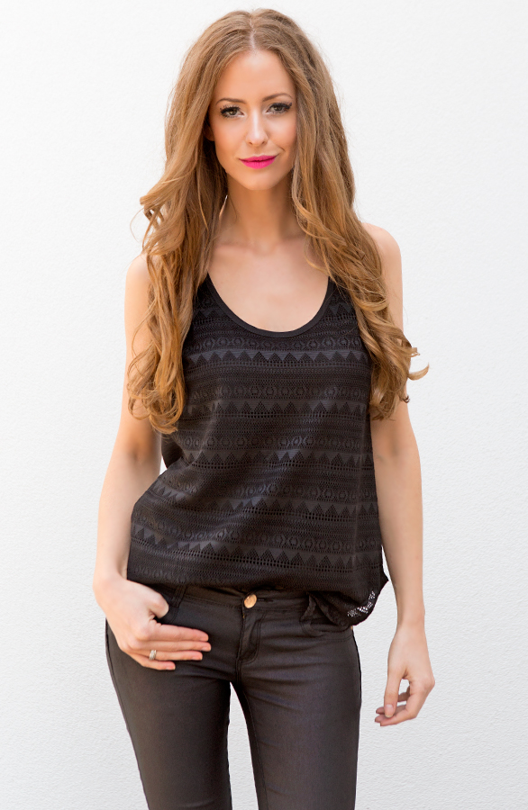 Perfect Crochet Top Black – shoparchief, foto 2