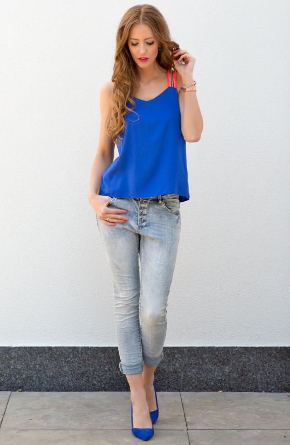 Fringe Neon Top Kobalt – shoparchief, foto 3