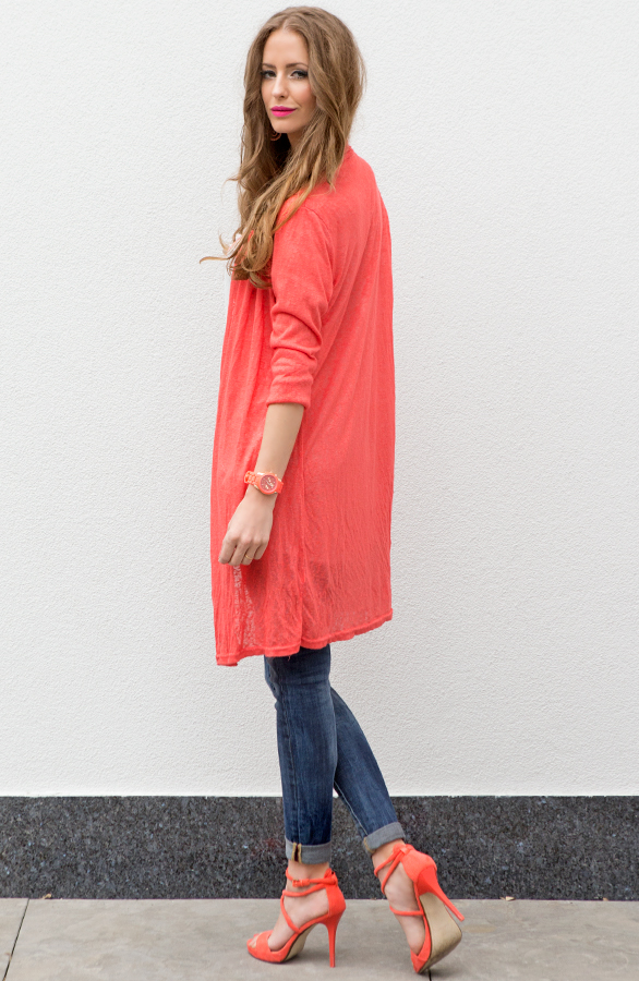 Long Cardigan Lover Coral – shoparchief, foto 3