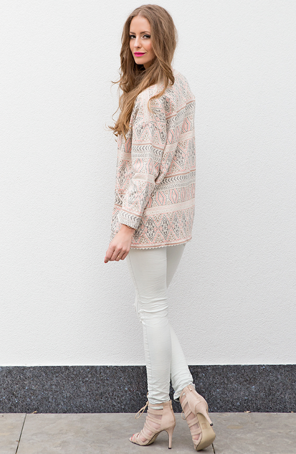 Aztec Cotton Peach Cardigan – shoparchief, foto 7