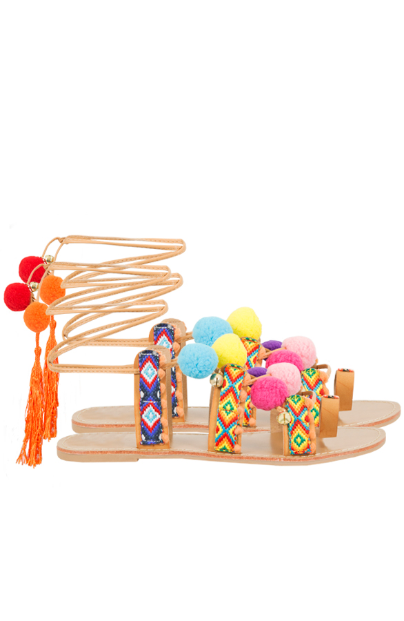 Limited Ibiza Pompon Sandals – shoparchief