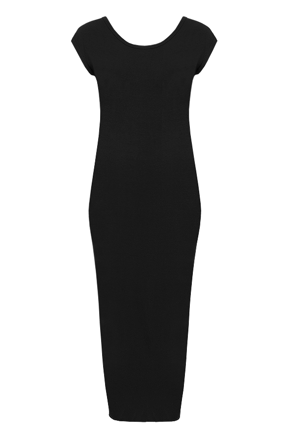Pencil Split Dress Black – shoparchief