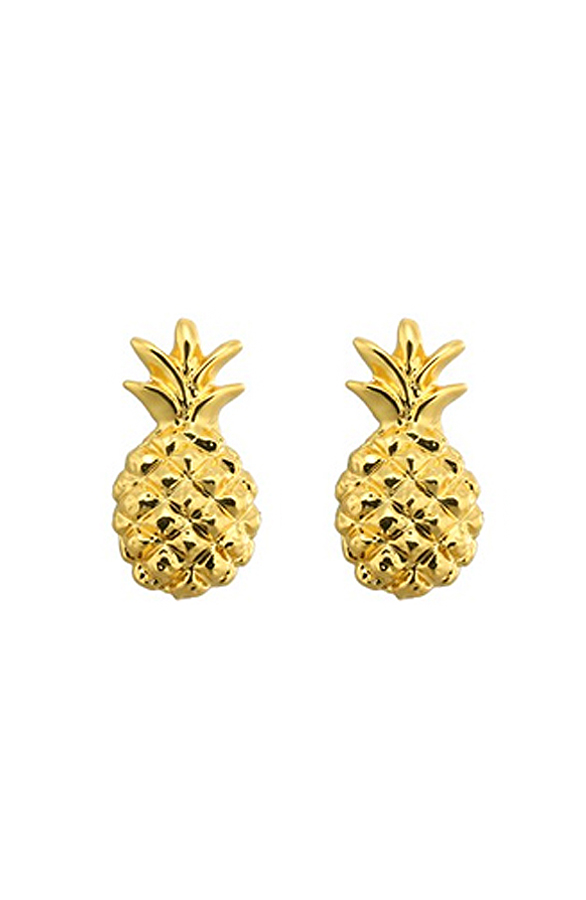 Pineapple Oorbellen Gold – shoparchief
