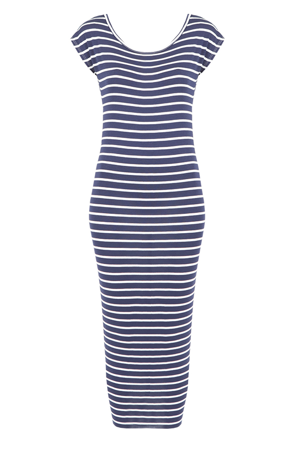 Striped Pencil Dress Navy – shoparchief