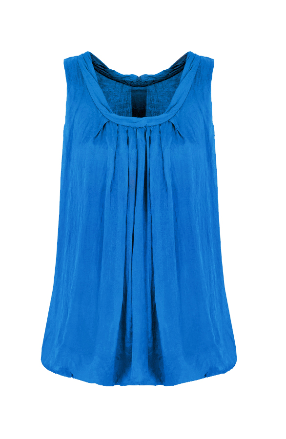 100% Silk Kobalt Top – shoparchief