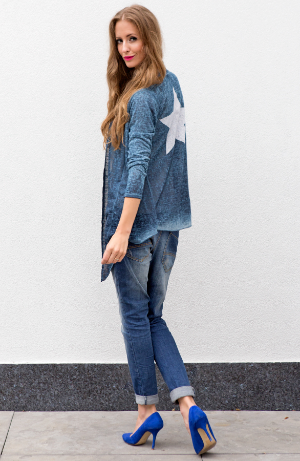 Full Star Cardigan Blue – shoparchief, foto 3