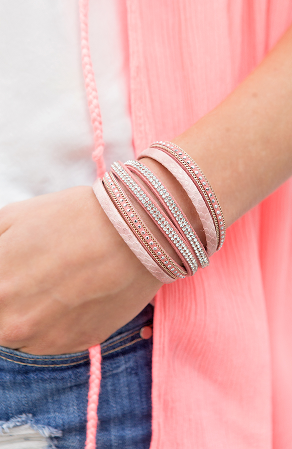 Wrap Around Bracelet Pink – shoparchief, foto 2