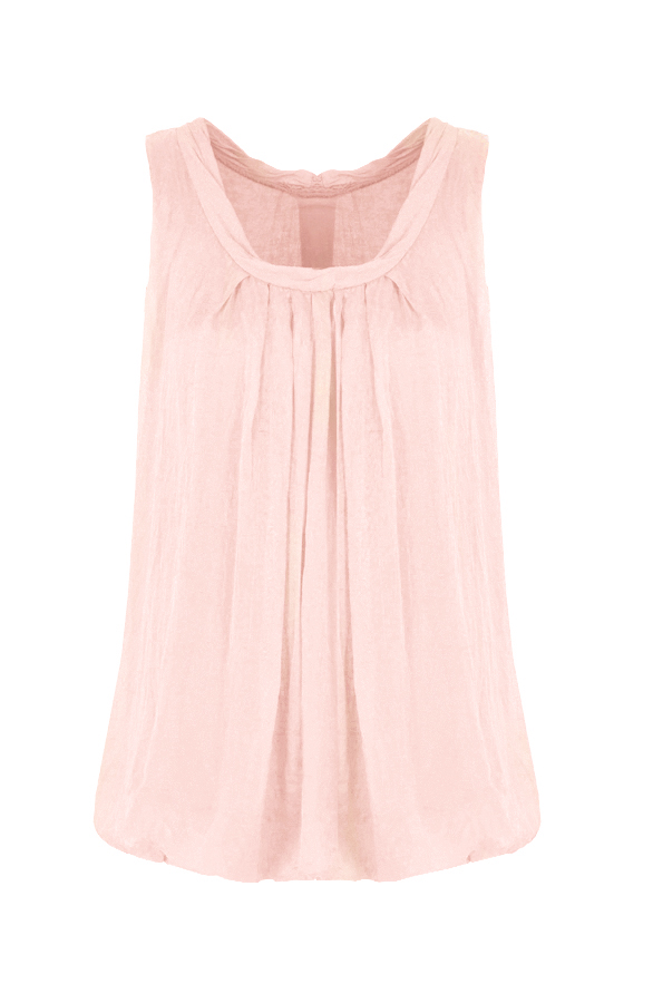 100% Silk Zalm Top – shoparchief